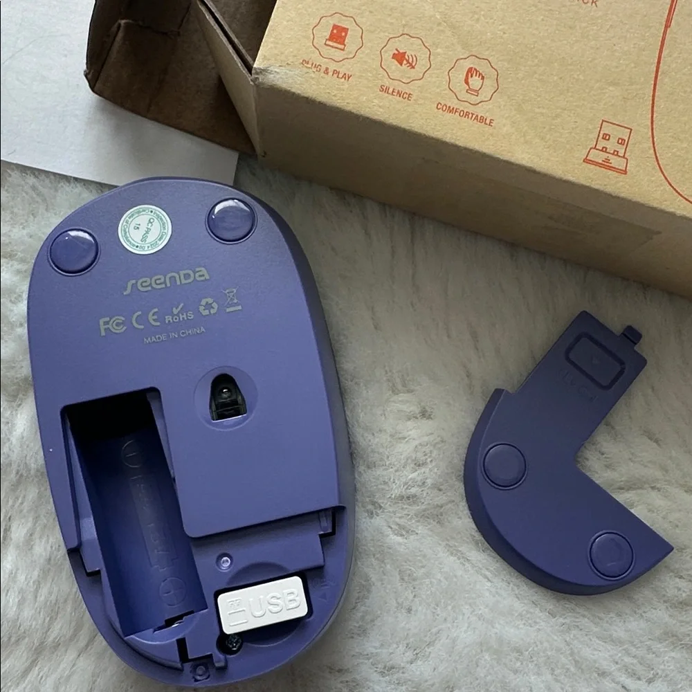 Purple and Blue Wireless Mouse